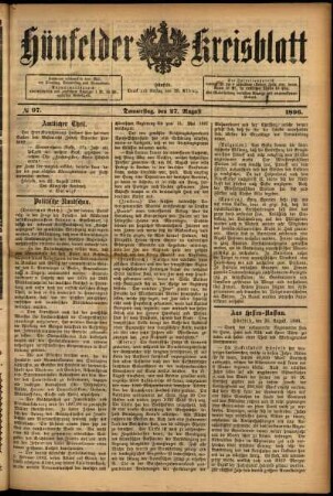 Ausgabe vom Donnerstag, den 27. August 1896.