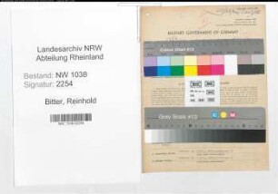 Entnazifizierung Reinhold Bitter , geb. 09.09.1895 (Drogist)