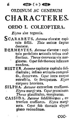 Ordinum ac Generum Characteres