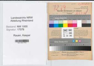 Entnazifizierung Kaspar Rauen, geb. 04.06.1914 (Postinspektor)