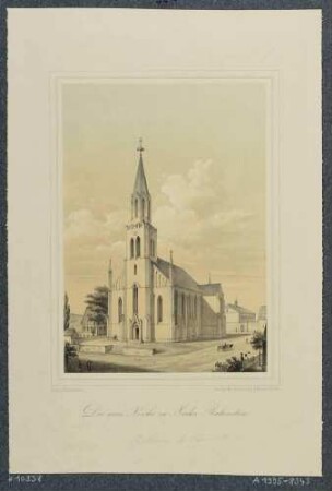 Die 1852-54 gebaute Kirche St. Georg in Nieder-Rabenstein (Chemnitz-Rabenstein) von Südwesten