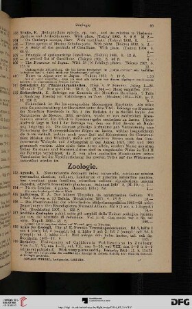 Zoologie (Nr. 513-624)