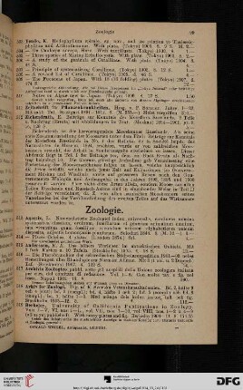 Zoologie (Nr. 513-624)