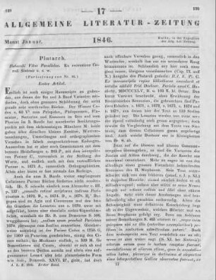 Plutarchus: Plutarchi Vitae parallelae. Ex recensione C. Sintenis. Vol. 1-3. Leipzig: Köhler 1839-43 (Fortsetzung von Nr. 16)