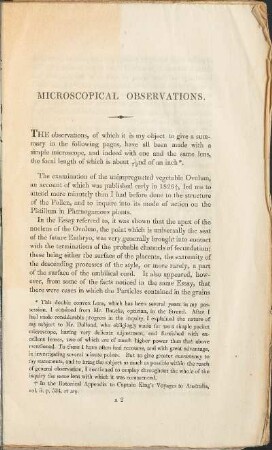 Microscopical Observations