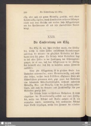 XXII. Die Conservirung von Essig