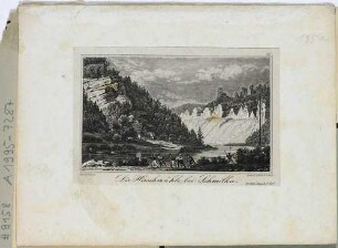 Die Hirschmühle am Ausgang des Hirschgrundes nordwestlich von Schmilka (Bad Schandau), Blick rechtsseitig der Elbe in der Sächsischen Schweiz