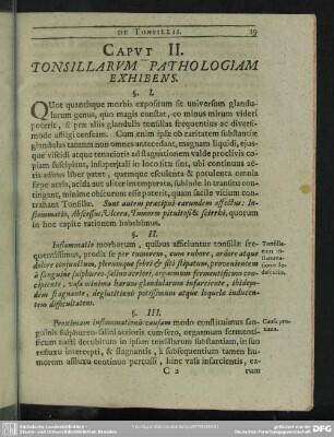 Caput II. Tonsillarum Pathologiam Exhibens