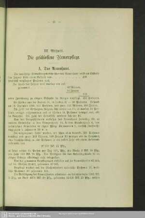 III. Abschnitt. Die geschlossene Armenpflege