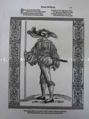 Kriegerdarstellung, Landsknecht mit Spieß, 1510/1530.