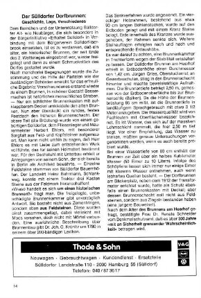 Der Sülldorfer Dorfbrunnen: Geschichte, Lage, Verschiedenes