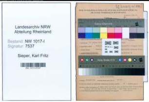 Entnazifizierung Karl Fritz Sieper , geb. 12.08.1903 ()