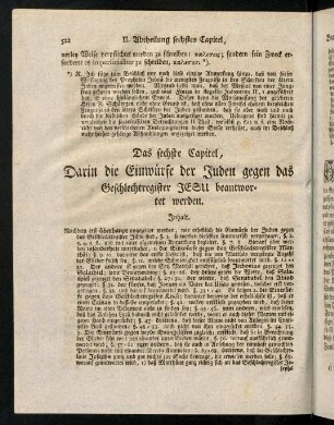 522-600, Das sechste Capitel