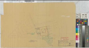 Erweiterung des Direktionsgebäudes Essen: Lageplan, M. 1:500 Hgv, Sknr.: 1, Fanr.: 7, Bunr.: 56