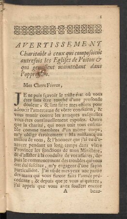Mes Chers Freres, [...]