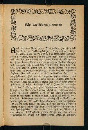 103-109, Beim Requirieren verwundet