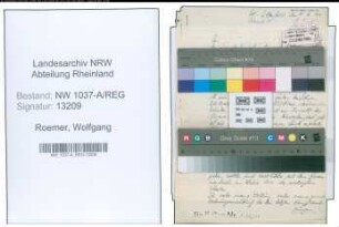 Entnazifizierung Wolfgang Roemer , geb. 30.07.1907 ()