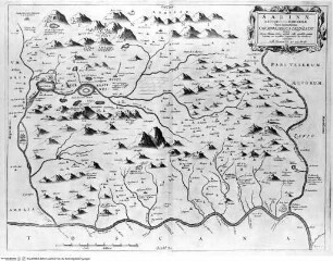 Athanasii Kircheri Latium, ..., Falttafel vor Seite 217: Sabinae antiquo-modernae ...