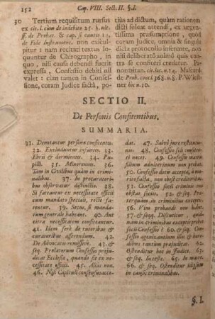 Sectio II. De Personis Confitentibus.