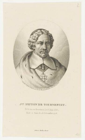 Bildnis des Jph. Pitton de Tournefort