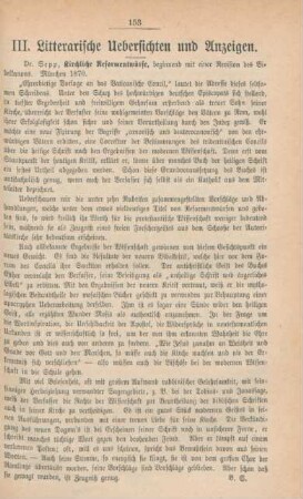 153-154 Litterarische Uebersichten und Anzeigen