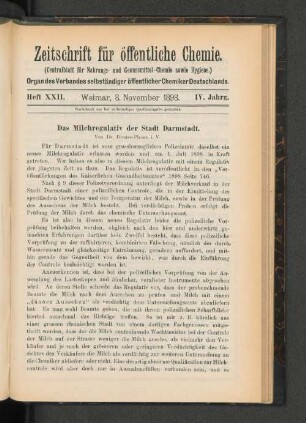 Heft XXII. Weimar, 8. November 1898.