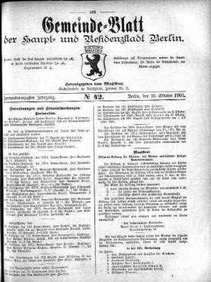 1901,42: No. 42, 20. Oktober 1901
