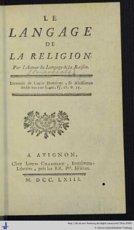La langage de la religion