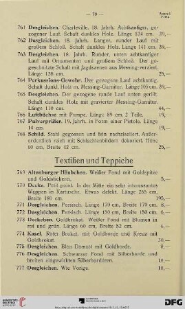 Textilien und Teppiche (Nr. 769-802)
