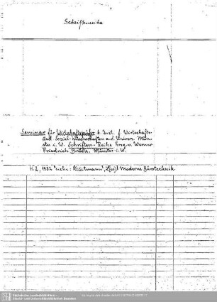 Schriftenreihe Seminar