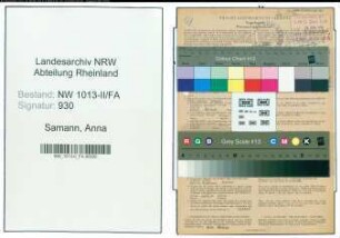 Entnazifizierung Anna Samann , geb. 14.03.1898 (Kaufmann)
