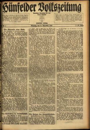 Ausgabe vom Dienstag, den 11. November 1919.