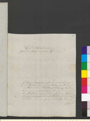 Brief von Richter, Gustav an Goethe, Johann Wolfgang von