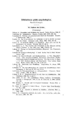 Bibliotheca pädo-psychologica