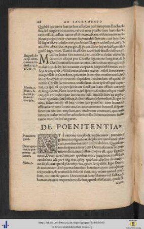 De Poenitentia & De Confessione & De Satisficatione.