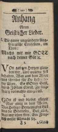 Anhang Neun Geistlicher Lieder
