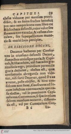 De electione decani
