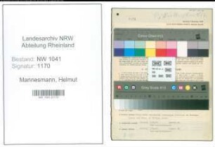 Entnazifizierung Helmut Mannesmann , geb. 22.02.1901 (Ingenieur)