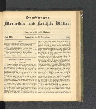 No. 115. 9. November 1850