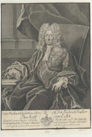 Bildnis des Joh. Friederich Bachoff von Echt