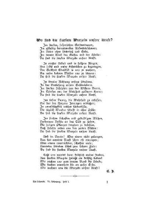 Wo sind die starken Wurzeln unserer Kraft?
