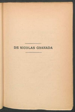 De Nicolás Granada: Cuba Española