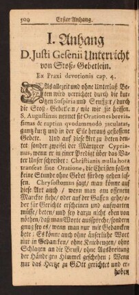 I. Anhang D. Justi Gesenii Unterricht von Stoß-Gebetlein