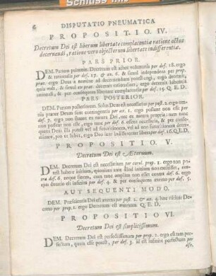 Propositio VI. Decretum Dei est simplicissimum.