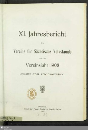 11.1908(1909): Jahresbericht