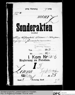 Besoldung, Ruhegehalt, Witwen- und Waisenversorgung der Gemeindebeamten in Zinna