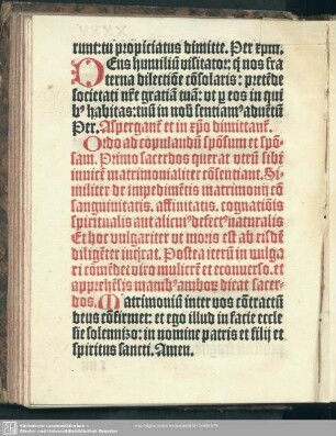 Ordo ad contemplandu[m] sponsum et sponsam