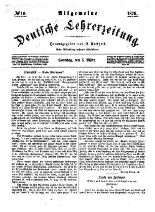 Ideale und Irrthümer. Bilder aus dem Leben eines Schulmannes : Fortsetzung