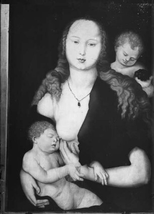 Maria mit dem Kind und einem Engel (Grunewaldmadonna)