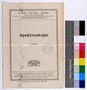 Prospekt des Zeisswerkes Jena über Spektroskope